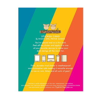 Happy Vibes Sunny Rainbow Sticker Birthday Card
