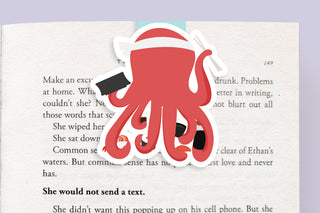Octopus Eating Sushi Books Magnetic Bookmark
