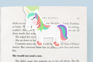 Colourful Unicorn Magnetic Bookmark
