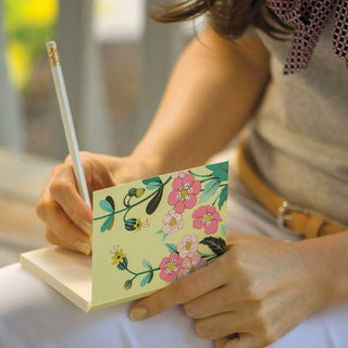 Yellow Floral Notepad