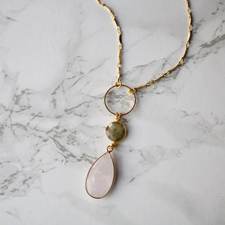 Cherice - Quartz & Labradorite Necklace