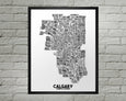 Calgary Neighbourhood Map Print