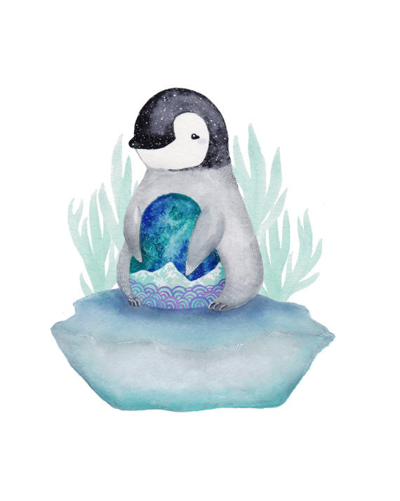 Nursery Print - Dumpling the Baby Penguin