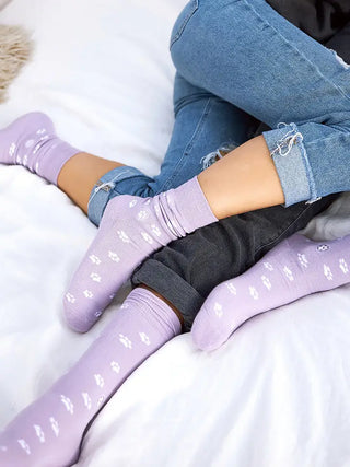 Socks that Save Dogs (Purple Paw Prints)