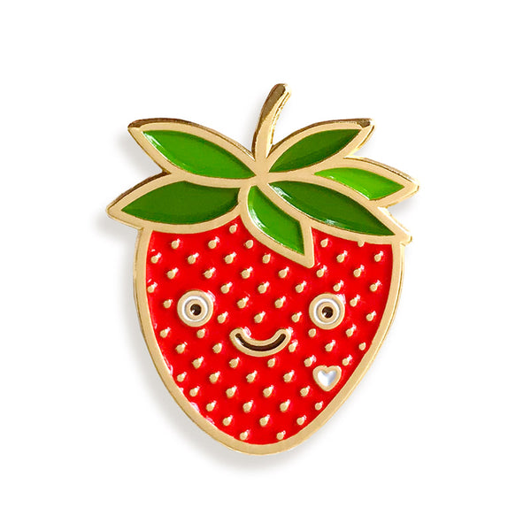 Happy Strawberry Enamel Pin