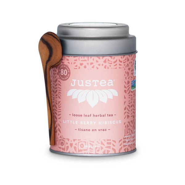 Little Berry Hibiscus Tin with Spoon