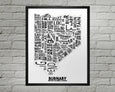Burnaby Neighbourhood Map Print