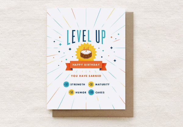 Level Up Birthday Card