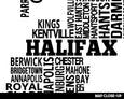Nova Scotia Cities Map Print