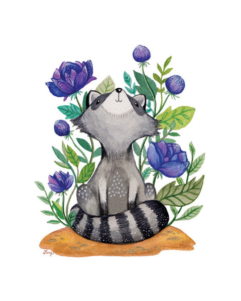 Nursery Print - Roxie the Raccoon