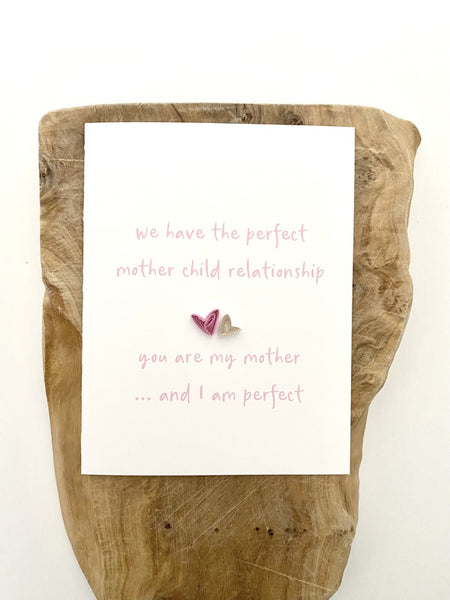 Perfect Mother Child Relationship Card