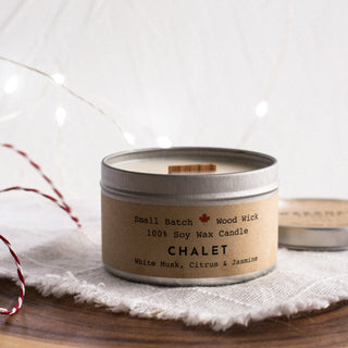 Chalet Candle Tin